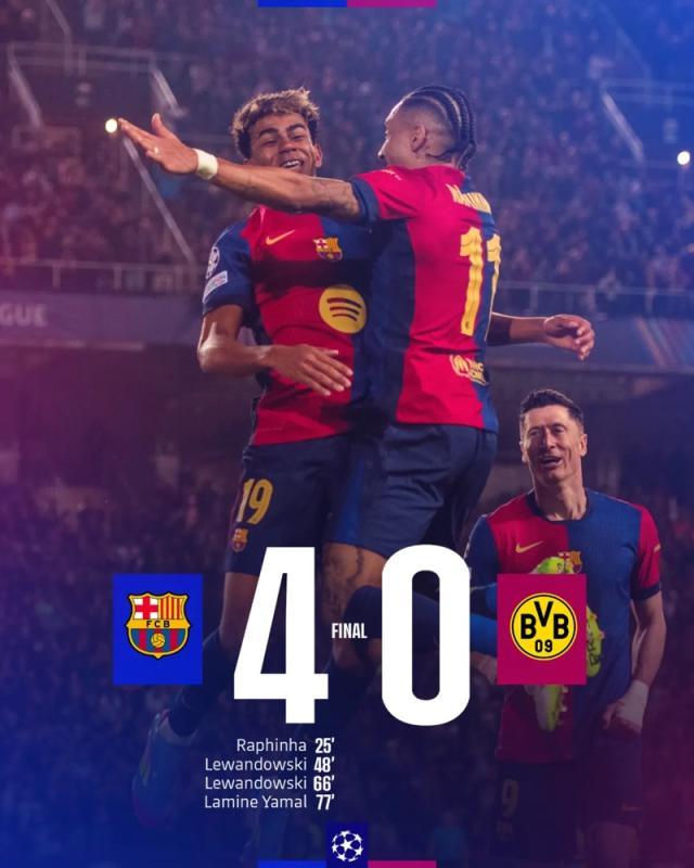 立博体育官方网站-【欧冠】莱万双响拉菲传射，巴萨主场4比0多特蒙德